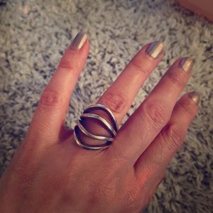 Silver costume ring